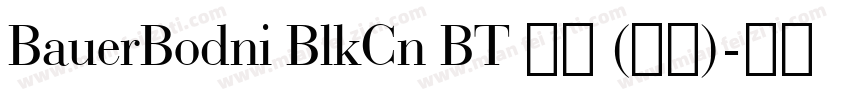 BauerBodni BlkCn BT 普通 (西方)字体转换